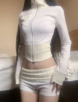 Soreno fluff zip-up (2color)