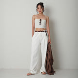 Wide string Sweat Pants_Ivory