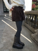 [Guest Look] Corduroy Shorts with Fur Lining (3c)