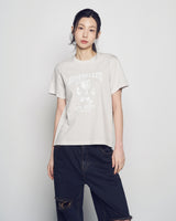 26SS WOMAN フットボールACベアピグメント半袖Tシャツ