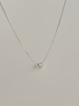 [Silver 925] two-line double ring necklace / Daily simple point
