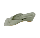 [ 6cm ] monet flip square wedge flip-flops