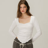 SIGNATURE HEART NECK T-SHIRT / WHITE