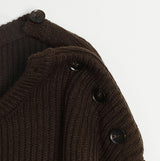 Caron shoulder button knit