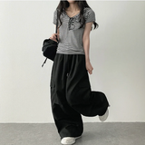 Ruzyn spandex stripe snap short sleeve hoodie