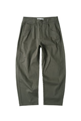 セミカーブヘリンボーンツイルパンツ (Khaki)