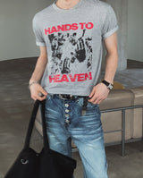 Heaven Graphic Lettering Short Sleeve T-shirt