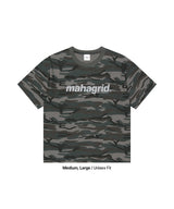 カモ パターン ベーシック ロゴ クロップ Tシャツ チャコール