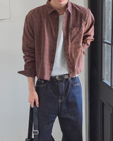 Roozen Check Pocket Long Sleeve Shirt