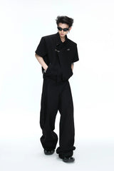 Asymmetric Wide Leg Trousers