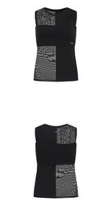 [mnem] multi layered sleeveless (black)