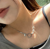 Dazzle Ball Circle Necklace