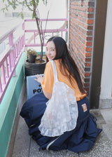 [jiwonywony x voor] Frill Blossom Shoulder Bag_White