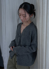 Cosy Alpaca Cardigan (Charcoal)