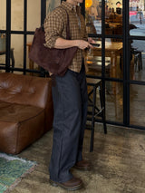 Madele checkered cropped shirt