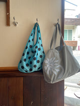 aqua blue dot bag