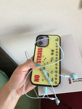 NO STRESS glass bumper phone case (lemon)