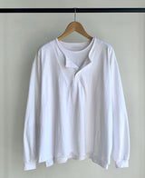 [A-T0042] レイヤードヘンリーネックTシャツ (3色)