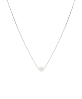 [925 silver] Un.silver.131 / simple pearl necklace (silver)