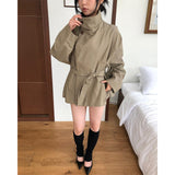 ハイネックショートトレンチコート