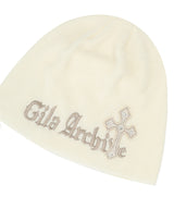 CROSS PATCHED LOGO BEANIE_IVORY