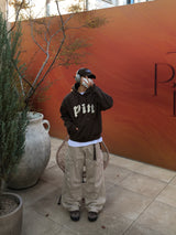 Pete Buckle embroidered fleece hoodie 4C