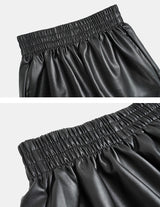 シンセティックレザートリプルバンディングワイドショーツ