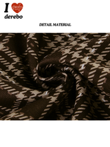 Unbalanced High Midi Checkered Skirt