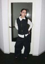 Button vest [Grey]