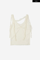 Sheer layered wrap sleeveless