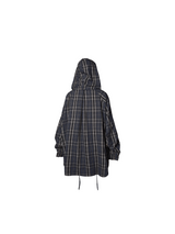RELABEL Spatial Relations (Hollow Ring Cavity) Colour-Woven Checkered Dual-Form Loose Mid-Length Shirt-Style Coverall
