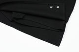  Eyelet slit skirt (black)