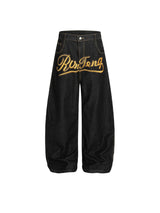 RinFeng Embroidery Wide Denim Pants 233317173