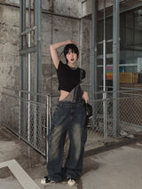 [U-BASIC] Lip Ribbed Crop Cap Short Sleeves