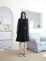 ニードルワークロングスリーブT (BLACK)