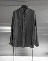 リアシャーリングシースルーバルーンシャツ