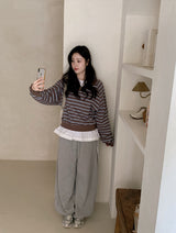 WT Lace Frill Layered Long Sleeve T-Shirt (2color)