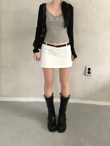 Vine Low-rise Mini Skirt (4 colors)