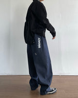 ビエリストライプデニムパンツ