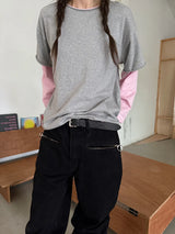 coloration cutout layered T