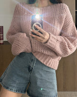 Cela Loose Fit Boat Neck Knitwear