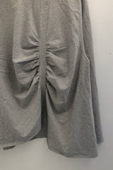Unbalanced Shirring Long Sleeve