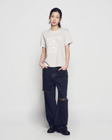 26SS WOMAN フットボールACベアピグメント半袖Tシャツ