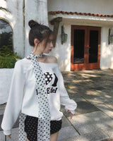 [♡MADE♡] the dot long chiffon scarf