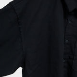 グランジプレーンシャツ_ブラック