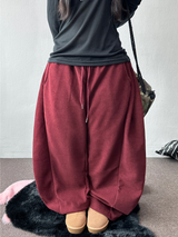 dini side pintuck balloon wide long pants 🖤🩷🩶4 COLOR