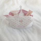 Rosebud Waffle Pouch - WHITE