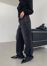 STUD BLACK DENIM