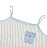 STRIPE POCKET POINT SLEEVELESS [SKY]