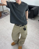 Liev Washed Zipper Cargo Pants